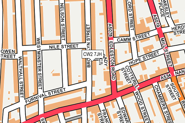 CW2 7JH map - OS OpenMap – Local (Ordnance Survey) CW2 7JH map - OS OpenMap – Local (Ordnance Survey)