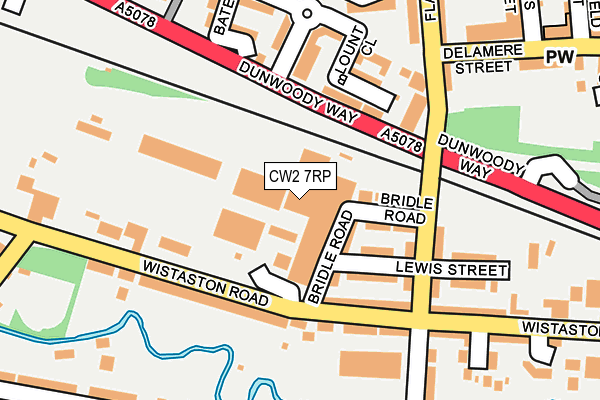 CW2 7RP map - OS OpenMap – Local (Ordnance Survey) CW2 7RP map - OS OpenMap – Local (Ordnance Survey)