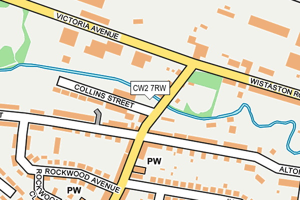 CW2 7RW map - OS OpenMap – Local (Ordnance Survey) CW2 7RW map - OS OpenMap – Local (Ordnance Survey)