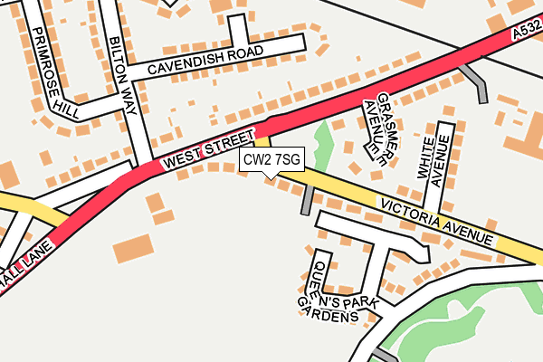 CW2 7SG map - OS OpenMap – Local (Ordnance Survey) CW2 7SG map - OS OpenMap – Local (Ordnance Survey)