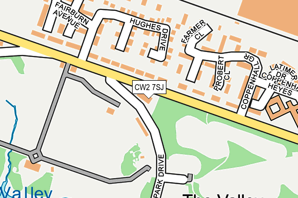 CW2 7SJ map - OS OpenMap – Local (Ordnance Survey) CW2 7SJ map - OS OpenMap – Local (Ordnance Survey)