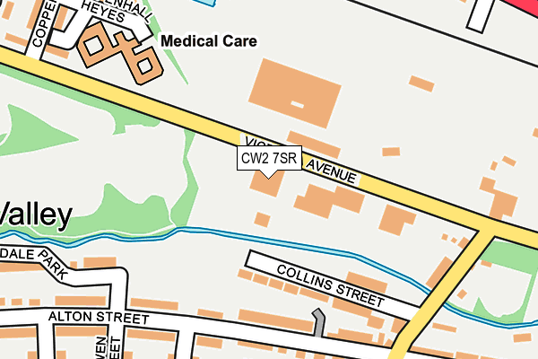 CW2 7SR map - OS OpenMap – Local (Ordnance Survey) CW2 7SR map - OS OpenMap – Local (Ordnance Survey)