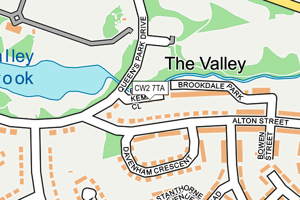 CW2 7TA map - OS OpenMap – Local (Ordnance Survey) CW2 7TA map - OS OpenMap – Local (Ordnance Survey)