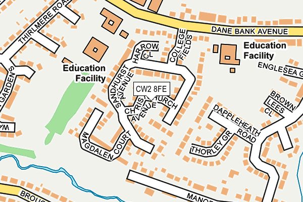 CW2 8FE map - OS OpenMap – Local (Ordnance Survey) CW2 8FE map - OS OpenMap – Local (Ordnance Survey)