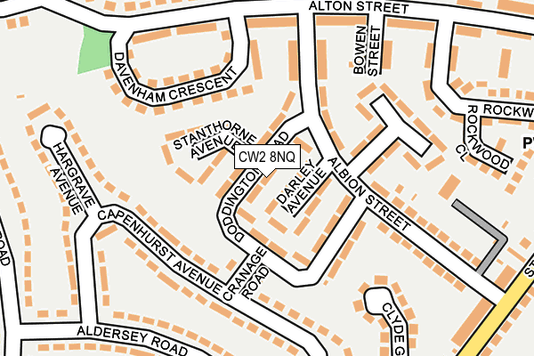 CW2 8NQ map - OS OpenMap – Local (Ordnance Survey) CW2 8NQ map - OS OpenMap – Local (Ordnance Survey)