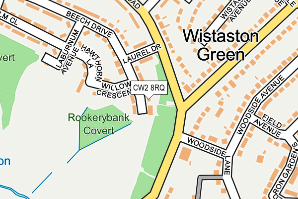 CW2 8RQ map - OS OpenMap – Local (Ordnance Survey) CW2 8RQ map - OS OpenMap – Local (Ordnance Survey)