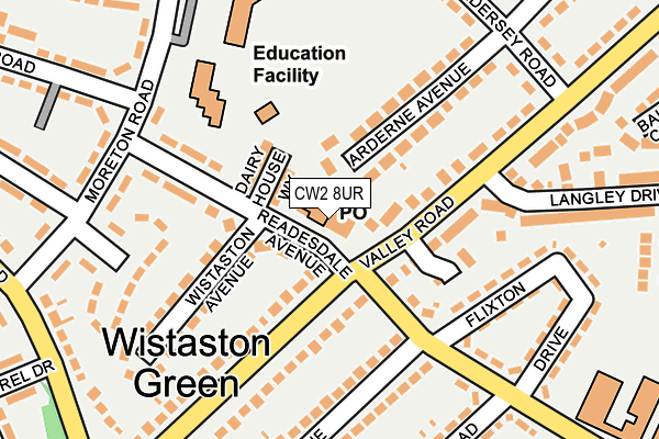 CW2 8UR map - OS OpenMap – Local (Ordnance Survey)