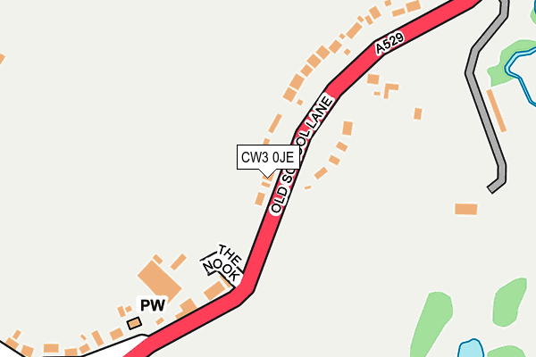 CW3 0JE map - OS OpenMap – Local (Ordnance Survey) CW3 0JE map - OS OpenMap – Local (Ordnance Survey)