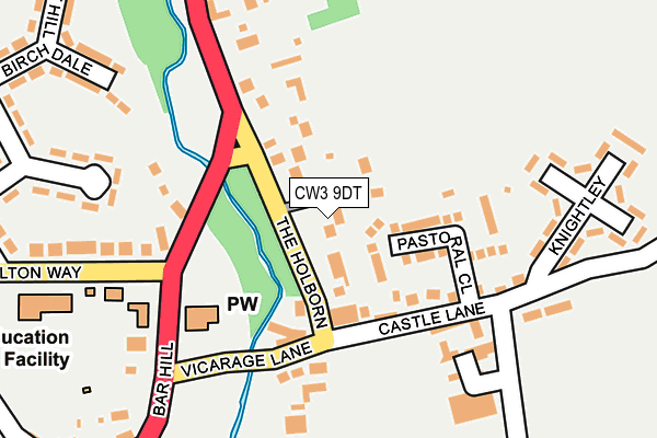 CW3 9DT map - OS OpenMap – Local (Ordnance Survey) CW3 9DT map - OS OpenMap – Local (Ordnance Survey)