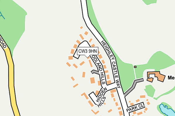 CW3 9HN map - OS OpenMap – Local (Ordnance Survey) CW3 9HN map - OS OpenMap – Local (Ordnance Survey)