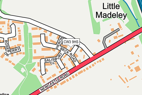 CW3 9HS map - OS OpenMap – Local (Ordnance Survey)