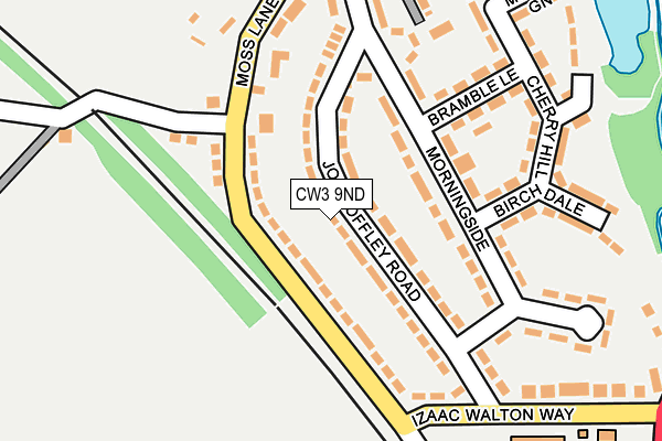 CW3 9ND map - OS OpenMap – Local (Ordnance Survey) CW3 9ND map - OS OpenMap – Local (Ordnance Survey)