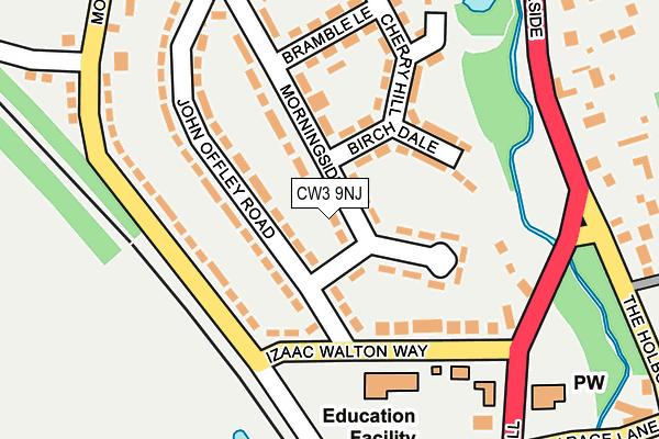 CW3 9NJ map - OS OpenMap – Local (Ordnance Survey) CW3 9NJ map - OS OpenMap – Local (Ordnance Survey)