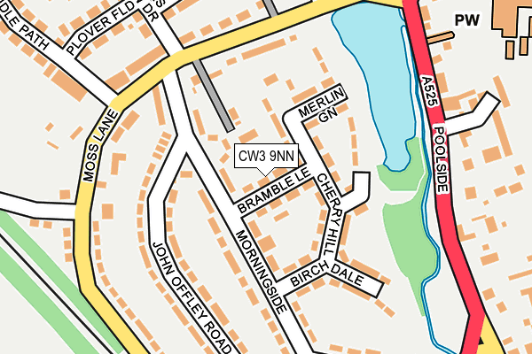 CW3 9NN map - OS OpenMap – Local (Ordnance Survey) CW3 9NN map - OS OpenMap – Local (Ordnance Survey)