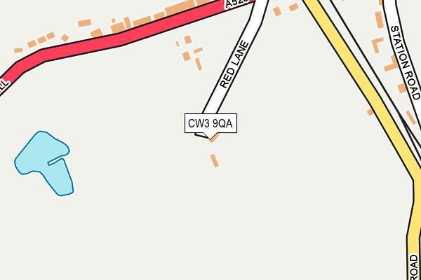 CW3 9QA map - OS OpenMap – Local (Ordnance Survey) CW3 9QA map - OS OpenMap – Local (Ordnance Survey)