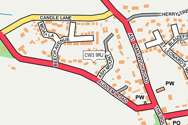 CW3 9RJ map - OS OpenMap – Local (Ordnance Survey)