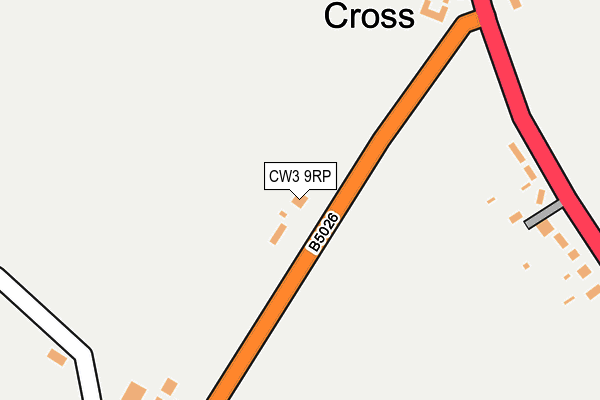 CW3 9RP map - OS OpenMap – Local (Ordnance Survey) CW3 9RP map - OS OpenMap – Local (Ordnance Survey)