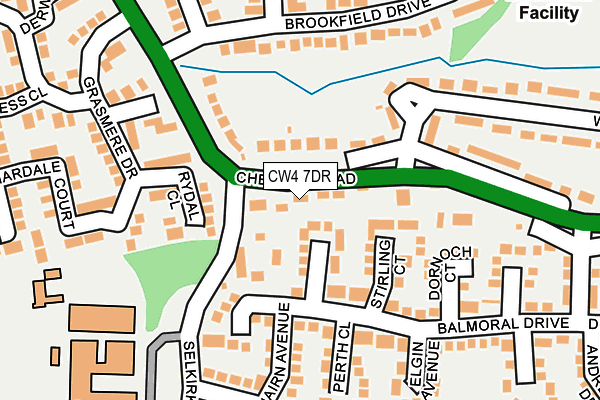 CW4 7DR map - OS OpenMap – Local (Ordnance Survey)