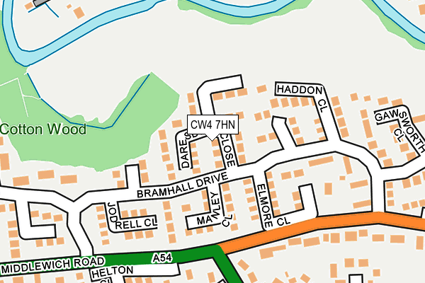 CW4 7HN map - OS OpenMap – Local (Ordnance Survey) CW4 7HN map - OS OpenMap – Local (Ordnance Survey)