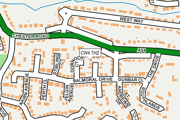 CW4 7HZ map - OS OpenMap – Local (Ordnance Survey) CW4 7HZ map - OS OpenMap – Local (Ordnance Survey)