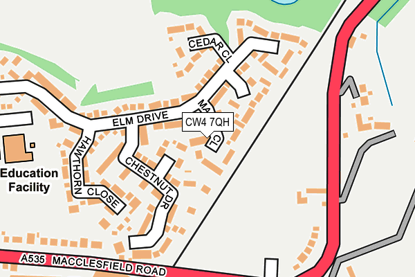 CW4 7QH map - OS OpenMap – Local (Ordnance Survey) CW4 7QH map - OS OpenMap – Local (Ordnance Survey)