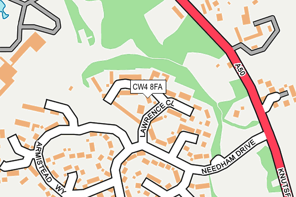 CW4 8FA map - OS OpenMap – Local (Ordnance Survey)