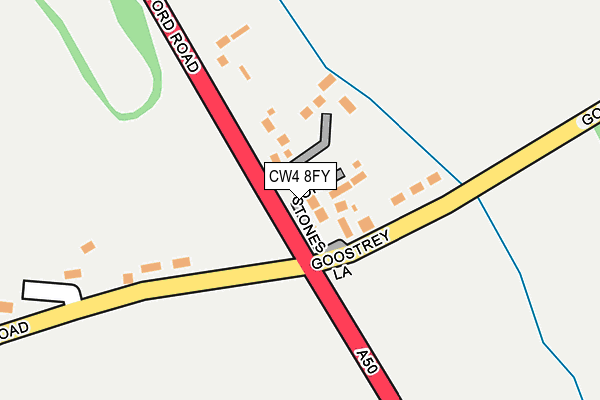CW4 8FY map - OS OpenMap – Local (Ordnance Survey) CW4 8FY map - OS OpenMap – Local (Ordnance Survey)