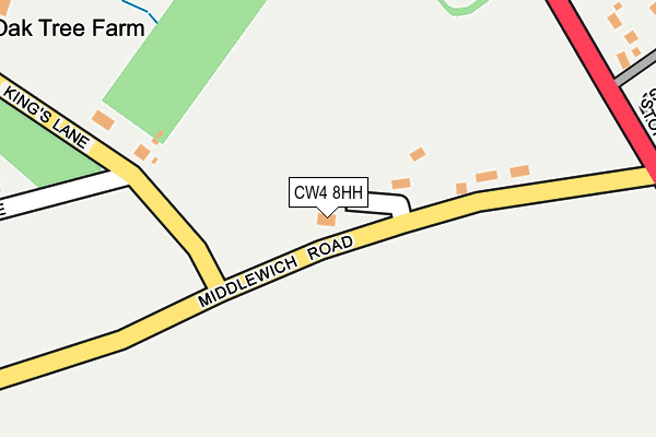 CW4 8HH map - OS OpenMap – Local (Ordnance Survey) CW4 8HH map - OS OpenMap – Local (Ordnance Survey)