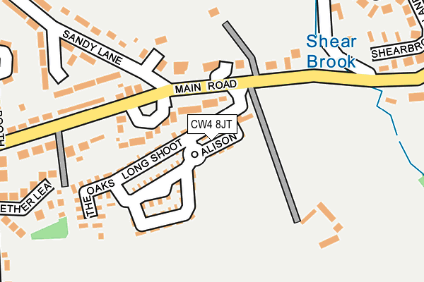 CW4 8JT map - OS OpenMap – Local (Ordnance Survey) CW4 8JT map - OS OpenMap – Local (Ordnance Survey)