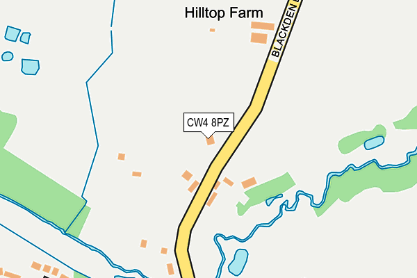 CW4 8PZ map - OS OpenMap – Local (Ordnance Survey) CW4 8PZ map - OS OpenMap – Local (Ordnance Survey)