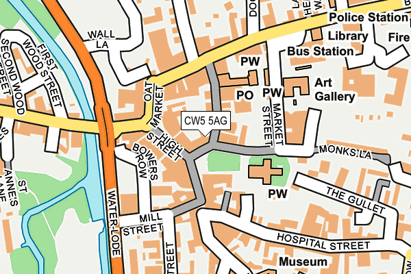 CW5 5AG map - OS OpenMap – Local (Ordnance Survey) CW5 5AG map - OS OpenMap – Local (Ordnance Survey)