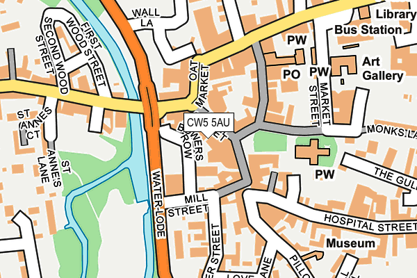 CW5 5AU map - OS OpenMap – Local (Ordnance Survey) CW5 5AU map - OS OpenMap – Local (Ordnance Survey)