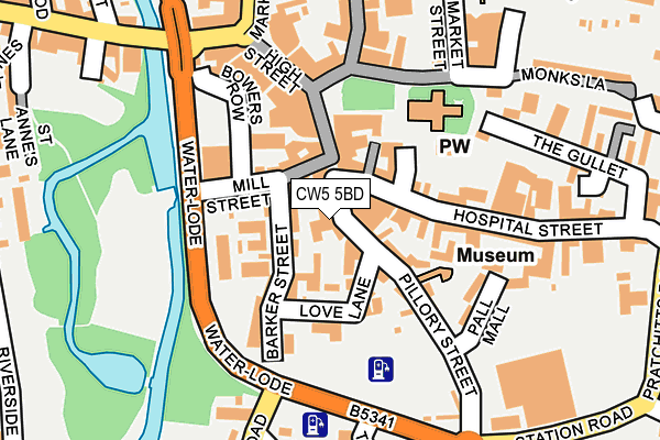 CW5 5BD map - OS OpenMap – Local (Ordnance Survey) CW5 5BD map - OS OpenMap – Local (Ordnance Survey)
