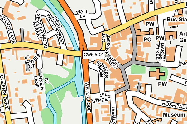 CW5 5DZ map - OS OpenMap – Local (Ordnance Survey) CW5 5DZ map - OS OpenMap – Local (Ordnance Survey)