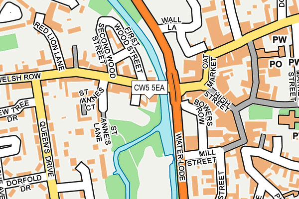 CW5 5EA map - OS OpenMap – Local (Ordnance Survey) CW5 5EA map - OS OpenMap – Local (Ordnance Survey)