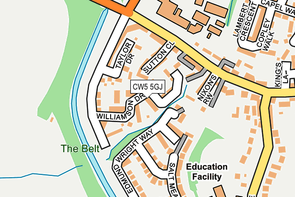 CW5 5GJ map - OS OpenMap – Local (Ordnance Survey)