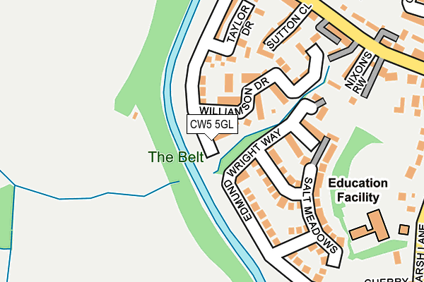CW5 5GL map - OS OpenMap – Local (Ordnance Survey) CW5 5GL map - OS OpenMap – Local (Ordnance Survey)