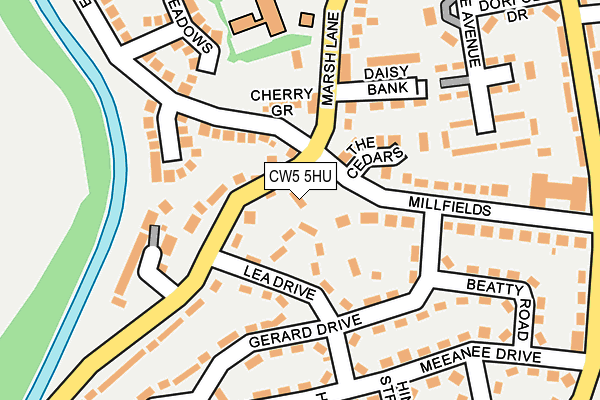 CW5 5HU map - OS OpenMap – Local (Ordnance Survey) CW5 5HU map - OS OpenMap – Local (Ordnance Survey)
