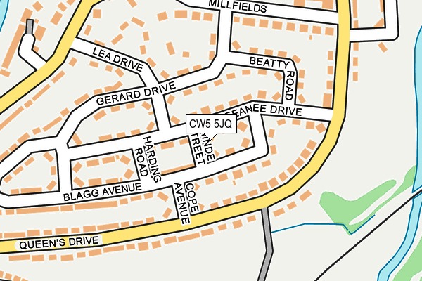 CW5 5JQ map - OS OpenMap – Local (Ordnance Survey) CW5 5JQ map - OS OpenMap – Local (Ordnance Survey)