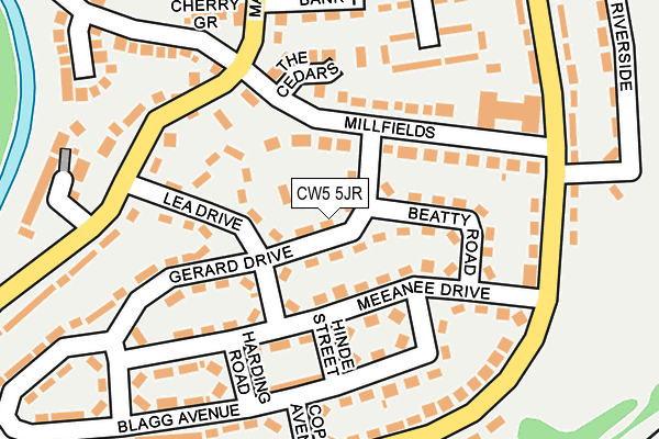CW5 5JR map - OS OpenMap – Local (Ordnance Survey) CW5 5JR map - OS OpenMap – Local (Ordnance Survey)