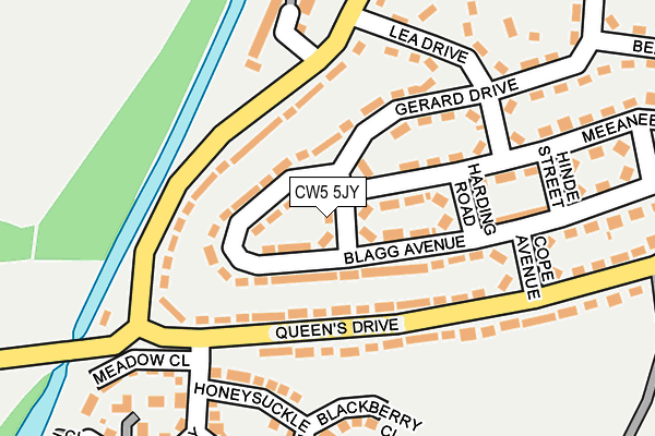 CW5 5JY map - OS OpenMap – Local (Ordnance Survey) CW5 5JY map - OS OpenMap – Local (Ordnance Survey)
