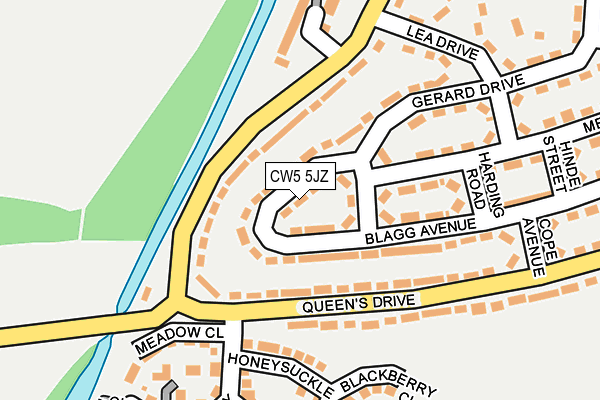 CW5 5JZ map - OS OpenMap – Local (Ordnance Survey) CW5 5JZ map - OS OpenMap – Local (Ordnance Survey)