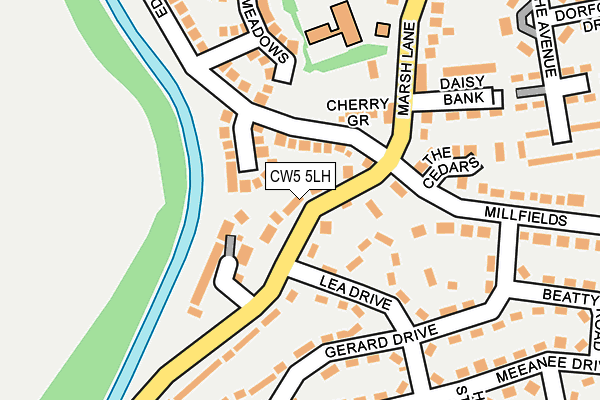 CW5 5LH map - OS OpenMap – Local (Ordnance Survey)