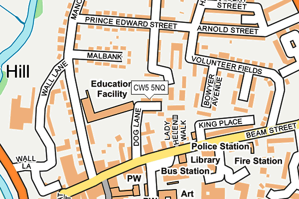 CW5 5NQ map - OS OpenMap – Local (Ordnance Survey)