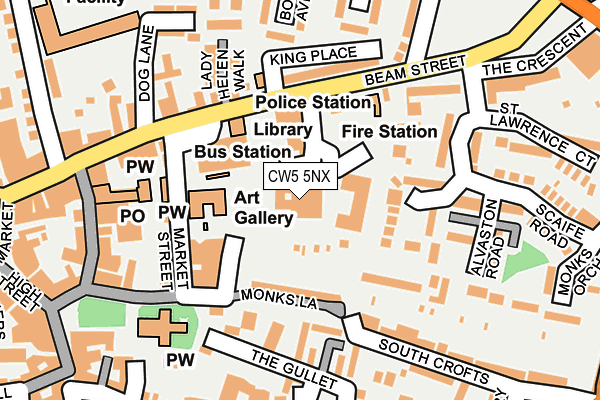 CW5 5NX map - OS OpenMap – Local (Ordnance Survey) CW5 5NX map - OS OpenMap – Local (Ordnance Survey)