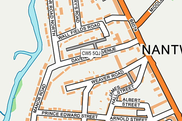 CW5 5QJ map - OS OpenMap – Local (Ordnance Survey)