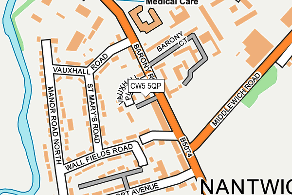 CW5 5QP map - OS OpenMap – Local (Ordnance Survey) CW5 5QP map - OS OpenMap – Local (Ordnance Survey)