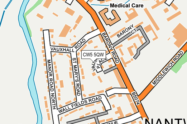 CW5 5QW map - OS OpenMap – Local (Ordnance Survey) CW5 5QW map - OS OpenMap – Local (Ordnance Survey)