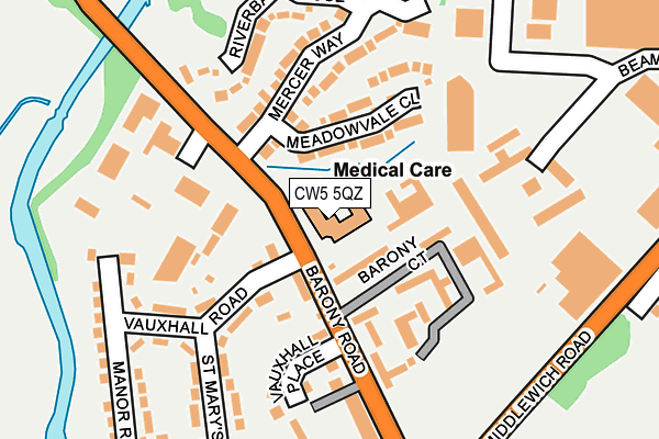 CW5 5QZ map - OS OpenMap – Local (Ordnance Survey) CW5 5QZ map - OS OpenMap – Local (Ordnance Survey)