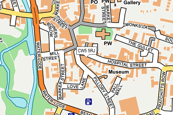 CW5 5RJ map - OS OpenMap – Local (Ordnance Survey) CW5 5RJ map - OS OpenMap – Local (Ordnance Survey)